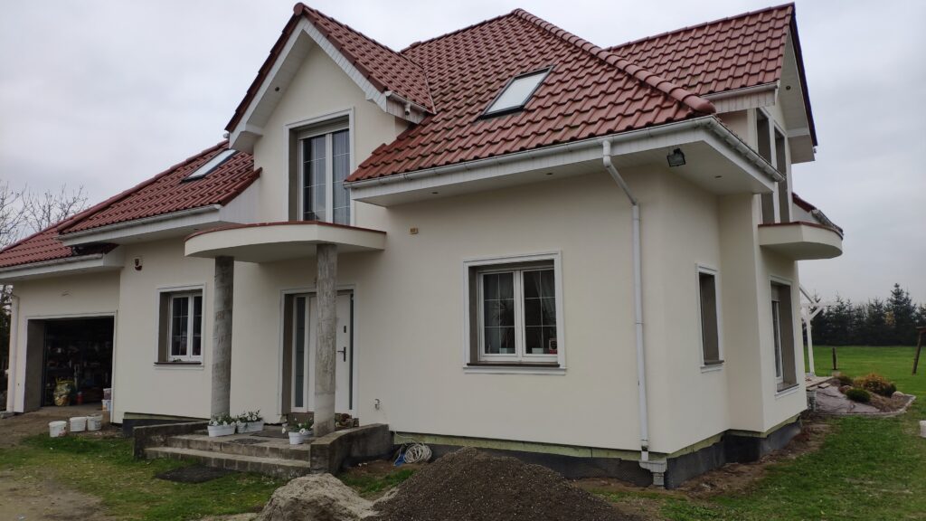 otynkowana ściana - baranek