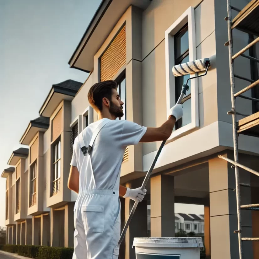 malowanie elewacji wałkiem