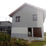 efekt po nałożeniu tynku w dwóch kolorach